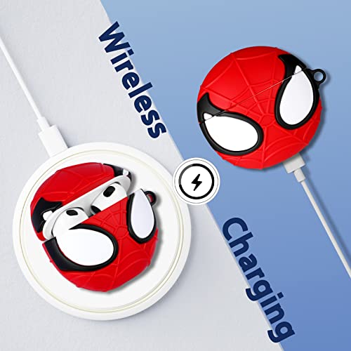 Lupct For Airpods 3 Case Cute Cartoon Character Design Silicone For Apple Air Pods Cover For Kids Girls Boys Shell Funny Fun Cool Unique Stylish Soft Protective Cases For Airpod 3Rd(Red Spider) #TOP3