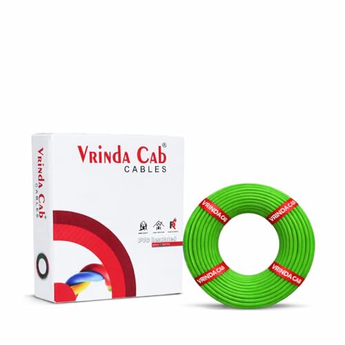 Image of Green 0.75MM Insulated Electrical Wire | Flexible CCA Copper Cable for Household, Office & Industrial Use