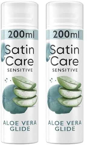 Gillette Satin Care Sensitive Skin Women's Shaving Gel, 200 ml (Pack of 2)