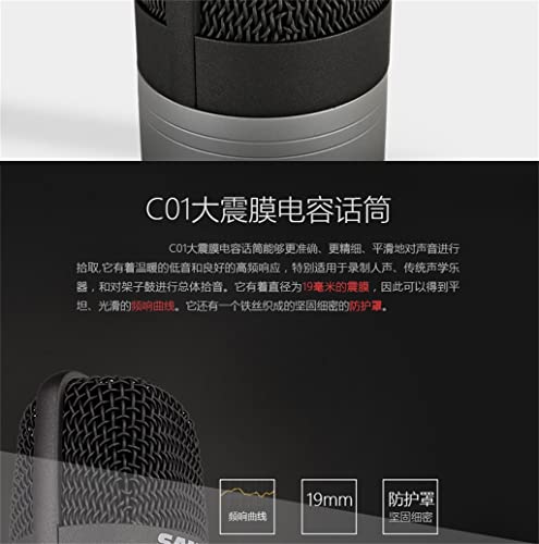 Microphone acoustique 54 * 180mm anti vibration pour voix nette sans bruit - 5