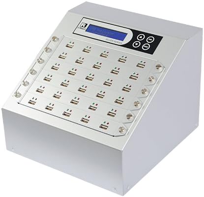 Angled view of the U-Reach UB940S USB Duplicator, highlighting the side-mounted USB ports and overall compact design.