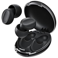 VANPIE Ear Plugs for Sleep-2nd Upgrade 37dB Noise Reduction-for Side Sleepers-Soft Silicone Reusable-for Hearing Protection in Work&Study&Travel-4 Pairs with Portable Case (Black, Medium)