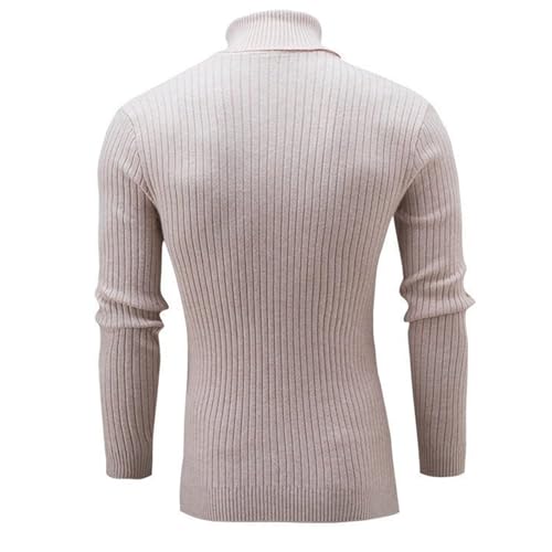 Mens Slim Fit Turtleneck Sweater, Twist Cable Knit Thermal Pullover Sweaters, Lightweight Ribbed Long Sleeve Sweaters4