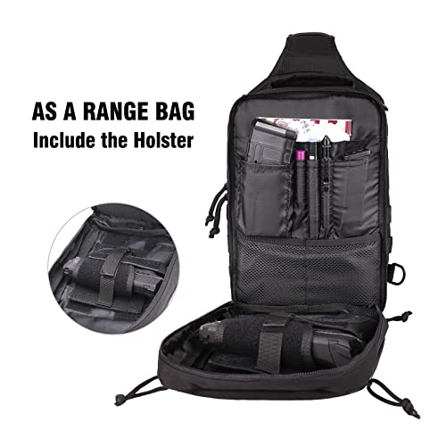 Bomturn Tactical Backpack Military Sling Bag Mens Large Tactical Bag 1000D Ccw Bags Range Shoulder Bag With Holster #TOP2