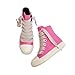 IMPREMEY Women's High Top Sneakers Lace Up PU Leather Shoes with Thick Soles and Zipper, Fashionable Comforts Walking Shoes