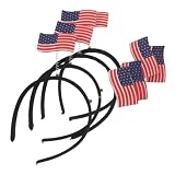 4 Stück Fußball Stirnband mit US Flagge, Kunststoff, für Frauen