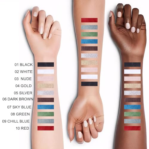 Evpct 1Pcs Red Color Gel Glitter Eyeliner Pencils Set For Women Waterline Waterproof Smudge Proof Lapiz De Ojos Delineador De Ojos Contra El Agua Eye Liner Makeup thumb #5