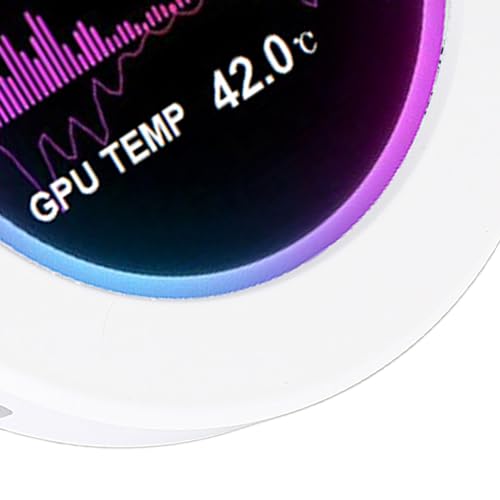 Alomejor Okrągły Wyświetlacz LCD IPS o Przekątnej 2,1 Cala do Wymiany Ekranu Chłodnicy Wodnej, możliwość Obrotu o 360 Stopni, Trwała Aluminiowa Konstrukcja, Wysoka rozdzielczość 480x480