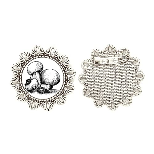 Broche de plata de ley con silueta de flor fina Yummy Creature Swamm