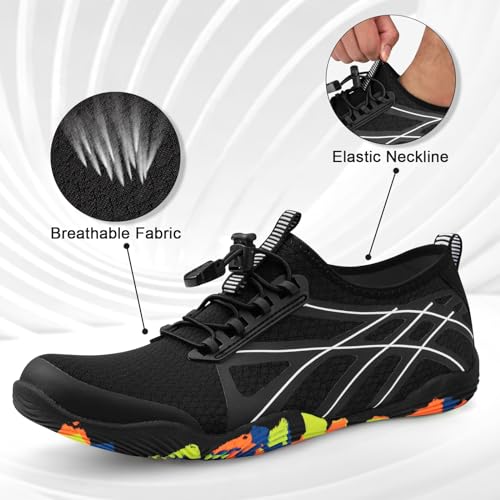 Image of ATHMILE Water Shoes for Men Women River Swim Beach Pool Adult Quick Dry | Aqua Socks Barefoot Lake Hiking Surfing Sport Yoga Boating Kayaking Camping Cruise Ship Essentials
