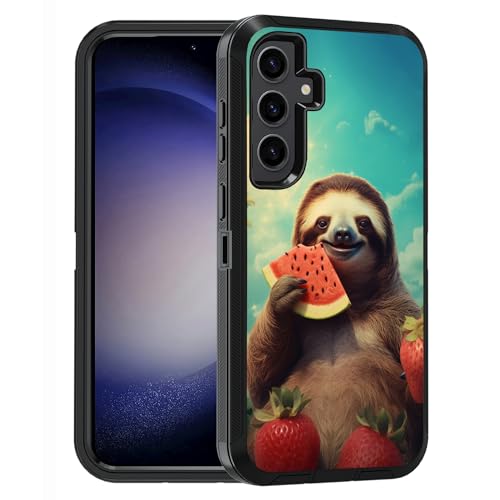 FQTBCEARI for Samsung Galaxy S26 FE 5G Case, Sloth Eats Watermelon