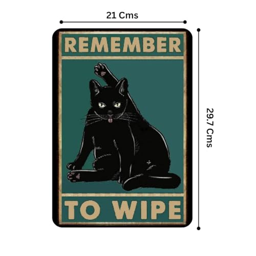 Image of Zesta Bathroom Decor Items Washroom Decor Tin Sign | Aesthetic Posters Wall Poster for Bedroom | Magnetic Cafe Decoration Items / Restaurant Decorations Items | Quirky Home Decor Bar Accent (Bathroom (7))