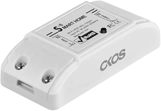 Okos 16A Smart Switch 220v WiFi Light Switch 90-250V Wireless Remote Voice Control Relay Compatible with Alexa IFTTT Google Assistant Okos Smart App (Pack of 1, 16A Smart Breaker)