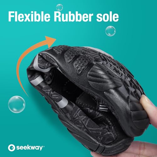 Image of SEEKWAY Mens Womens Water Shoes Quick-Dry Aqua Sock Barefoot Athletic Sports Shoes for Outdoor Beach Swim surf Walking Diving Boating Hiking Pool