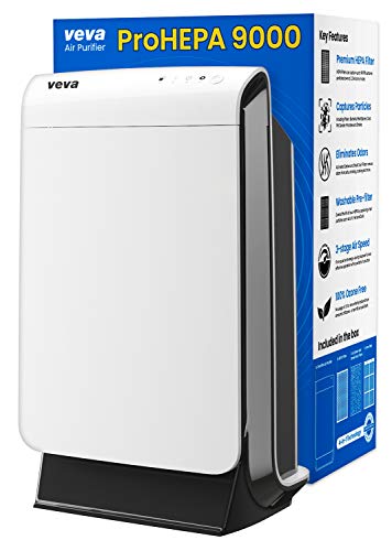 VEVA ProHEPA 9000 Air Purifier with Medical Grade H13 Filters for Large Room