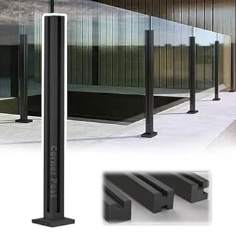 Glass Stair Railing Post System for 10-12mm Glass 304 Stainless Steel ...