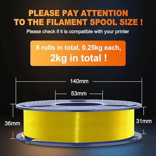 SUNLU 250G*8 High Speed PLA Meta Filament Bundle, Schwarz+Weiß+Grau+Himmelblau+Mintgrün+Kirschrot+Sakura-Rosa+Zitronengelb
