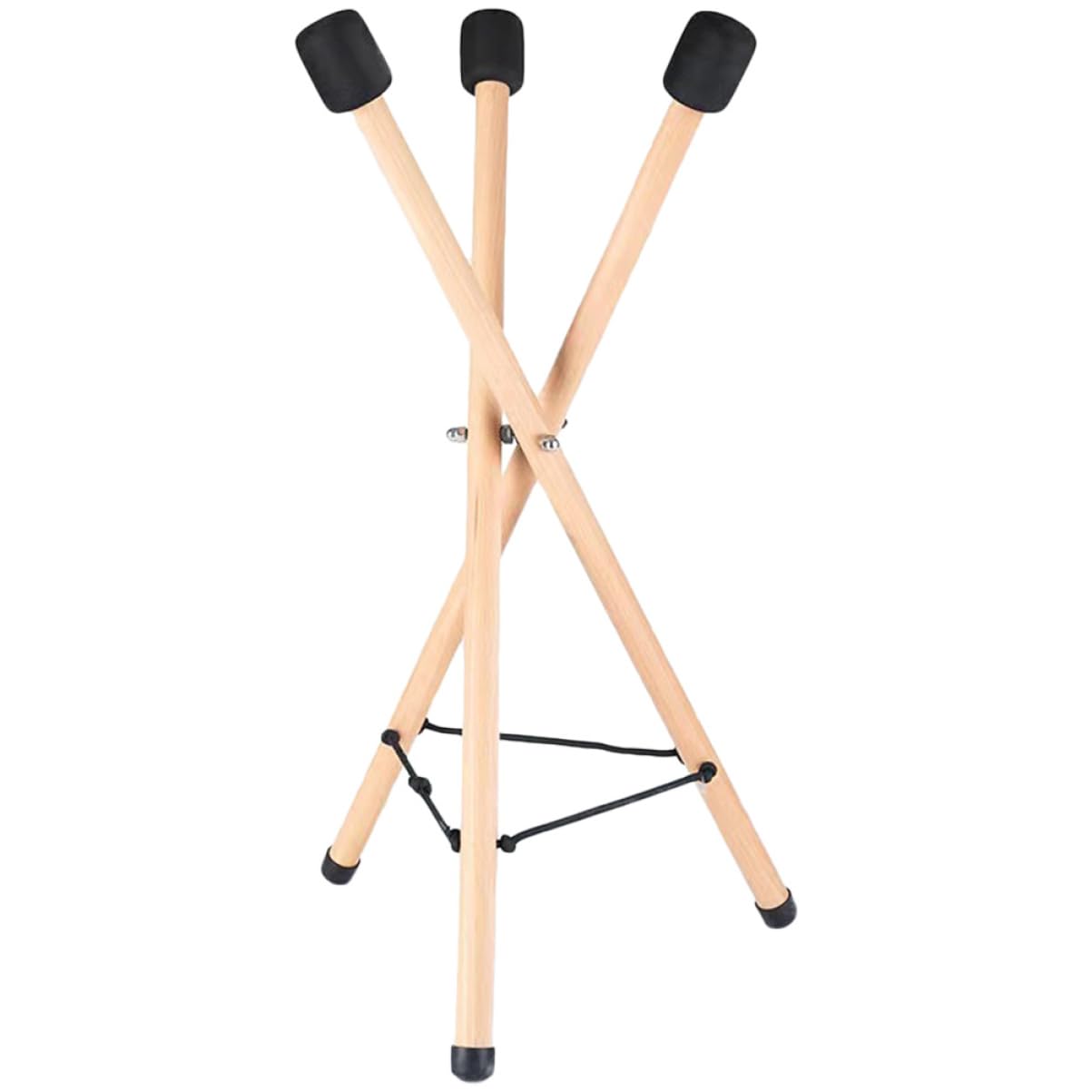 SHOWERORO Supporto Professionale in Legno Per Tamburo a Mano e Tamburo a Lingua, Treppiede Pieghevole Stabile Regolabile Per Strumenti a Percussione, Espositore Portatile Per Handpan