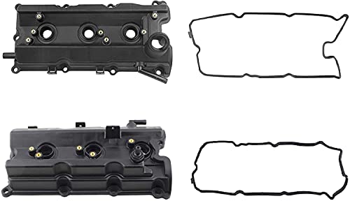 Image of 264-971 264-972 Engine Valve Covers w /Gasket Left & Right for Infiniti FX35 2003-2008 G35 2003-2007 M35 2006-2008 350Z 2003-2008 V6 3.5L, 13264AM600 13264AM610 132708J112 132708J102, Pack of 2
