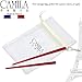 Camila Paris CP3178 French Twist Stick Hair Pin, Set of 2 Red, Girls Chopsticks Hair Pins for Girls Spiral Updo Chignon Bun Holder, Styling Hair Accessories for Women, Made in France