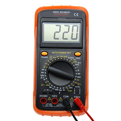 Amtast Digital Multimeter Ac/Dc Amp Ohm Voltage Resistance Continuity Capacitance Diode Hfe Temp Tester Amt32 #TOP1
