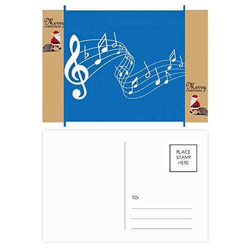 Cartes postales de remerciement Père Noël Bleu Movg par lot de 20 pièces pour personnel