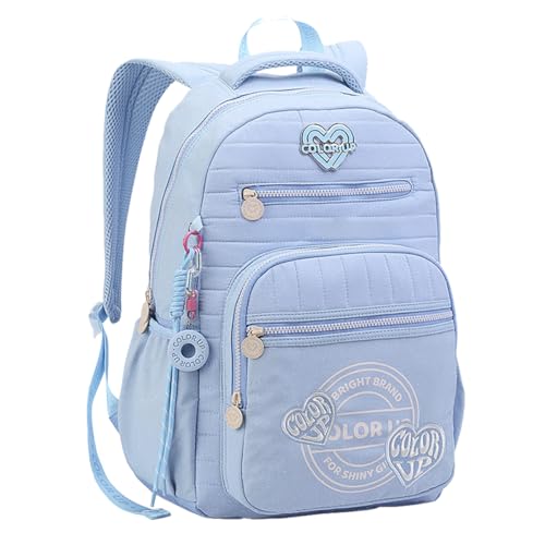 Mochila Color Up Costa Menina Love Juvenil Escolar Feminina (Azul)