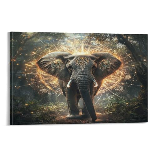 Tableau impression sur toile éléphant de qualité supérieure pour chambre