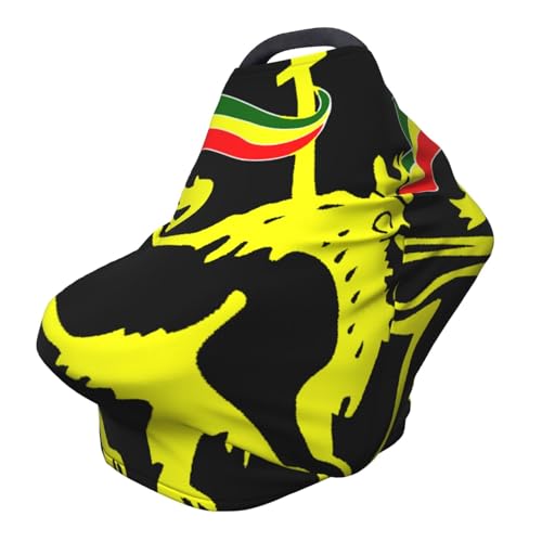 Rasta Lion of Judah Retro Baby Car Seat, Rain Shelter, Multifunctional Nursing Cover for Newborns, Mother Care, Breastfeeding