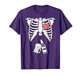 Skeleton Beer Xray Pregnancy Announcement Dad T-Shirt