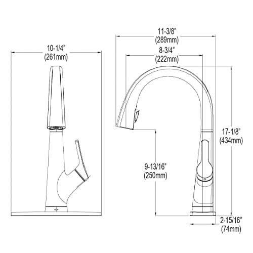 Elkay LKAV7051FLS Avado Single Hole 2-in-1 Kitchen Faucet with Filtered Drinking Water Lustrous Steel