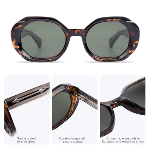 Stylish Aviator Sunglasses for Women Men,Retro Womens Mens Sun Glasses Trendy Rectangle2