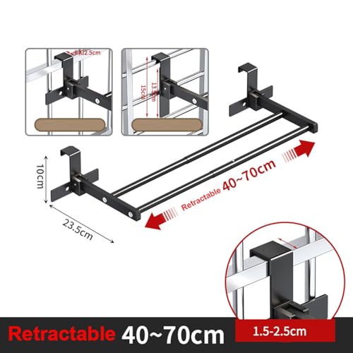 Étendoir à linge rétractable gain de place en acier inoxydable - 2