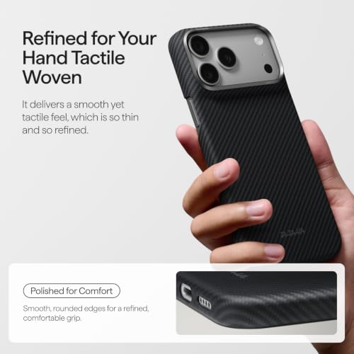 Image of pitaka for iPhone Pro Max Case 6.9 inch, Caseless Feeling, Black Grey(Twill)
