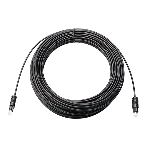 JIUWU Audio &Video Cable 25M Black Digital Fiber Optical Audio SPDIF TosLink Cable