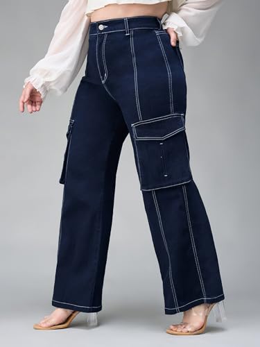 Image of Miss Chase A+ Women's Bootcut High Rise Regular Length Stretchable Denim Jeans