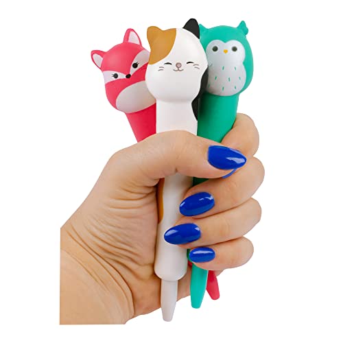 Fashion Angels Squishmallows Assorted Squeezable Pen 3 Pack - Squishmallows Winston The Owl, Cam The Cat, and Fifi The Fox Pen Set - Ages 6 and up - Thumbnail 2