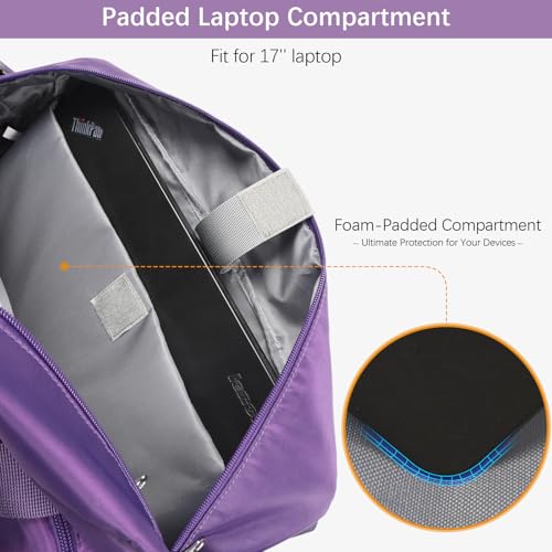 Weekender Bags for Women, Purple Travel Duffle bag, Expandable Large CarryOn Tote Bags with Laptop Compartment, Hospital Bag for Women Labor Delivery, Overnight Bag with Luggage Sleeve 5