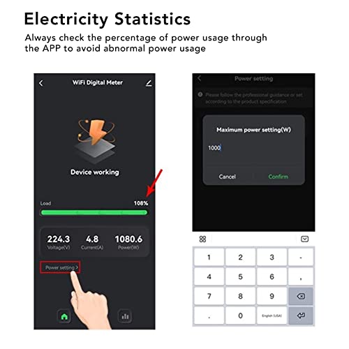 Image of Smart Power Consumption Monitor with Clamp for Real Time Electricity Measurement