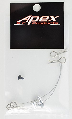 Apex Rc Products 100Mm Body Clip Lanyard Retainer W/ Silver Aluminum Mount #4035S #TOP3