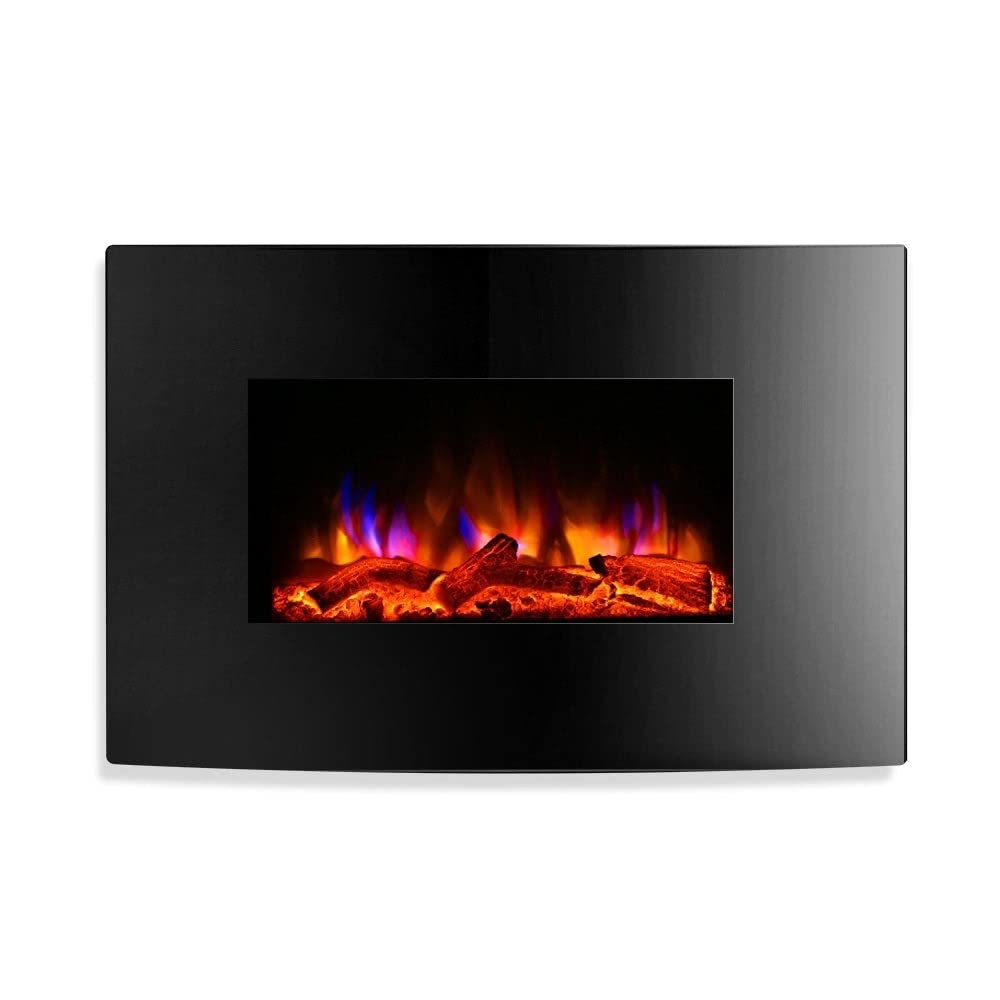 Devanti Electric Fireplace Heater, 2000W Portable Wall Mounted Heaters Home  Decor Outdoor Indoor Room Bedroom Heating, Wood Fire Log Flame Effect  Black: Heating: Amazon.com.au