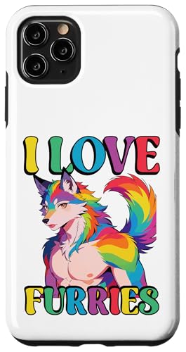 I Love Furries Wolf Proud Furry LGBTQ �Q�C Fursona Furries �X�}�z�P�[�X iPhone 11 Pro Max �p