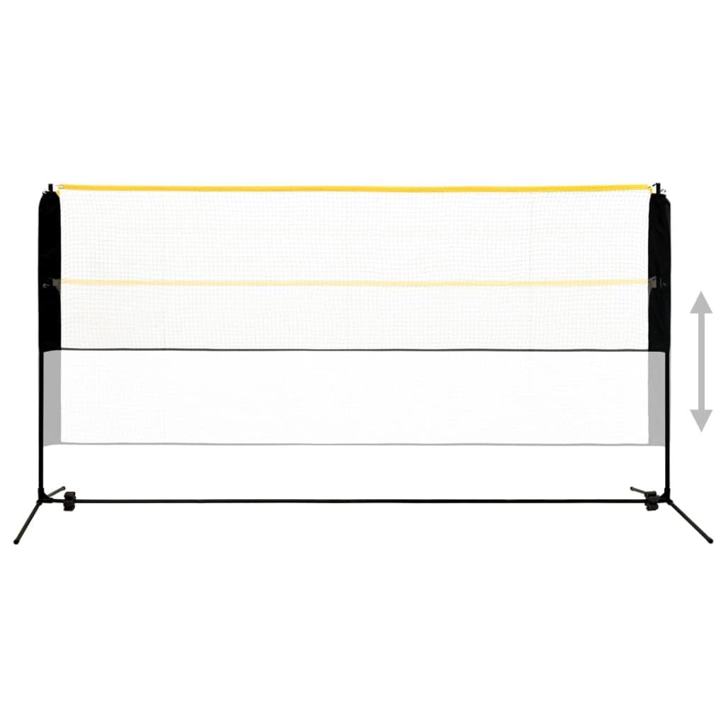 Badmintonnetz Verstellbar für Garten Park 500 cm, Höhenverstellbares Volleyballnetz für Strand und Freizeit, inkl. Tragetasche und Heringe