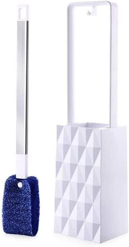 Toilet Brush Clean The Toilet Set Toilet Brush and Holder Bathroom ABS Resin Stainless Steel Toilet Portable Toilet Bowl Brush Toilet Tools (Size : Floor-Standing) ()