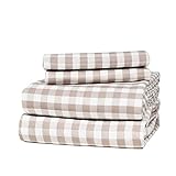 Five Looms - Cozy Flannel Bed Sheet Set, 100% Cotton Flannel Sheets with Deep Pockets, All Around El