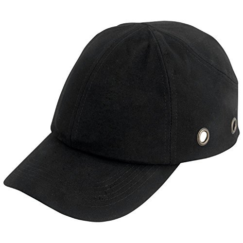 Viwanda - Gorra Deportiva y de Trabajo Negra con Caparazón Interno Protector de Plástico ABS Cover