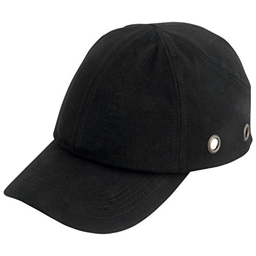 Viwanda - Gorra Deportiva y de Trabajo Negra con Caparazón Interno Protector de Plástico ABS