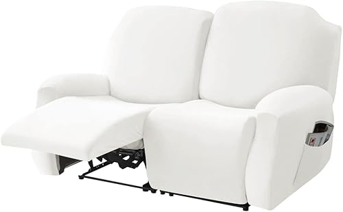 Vista 93 de Fundas de terciopelo elástico para sillas reclinables, fundas para sofá biplaza de 2 cojines, 6 piezas, fundas protectoras para muebles con bolsillo