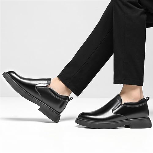 Men's Slip-On Invisible Height Increasing Oxfords, 3.14'' Taller Elevator Shoes Hidden Heel Formal Office Shoes2