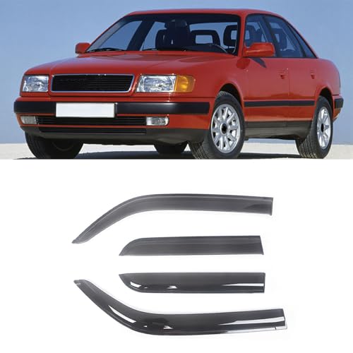 YPSQQHD Für Audi 100 C4 Sedan 1990-1994, Auto-Windabweiser, Wetterschutz für Fenster aus Acrylglas, Windschutzscheiben-Visiere, Regen-/Schneeabweiser für den Auto-Außenbereich